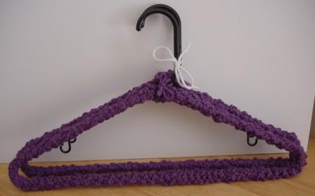Purple Crocheted Covered Hangers Item #HG004