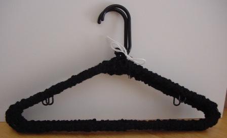 Black Crocheted Covered Hangers Item #HG006