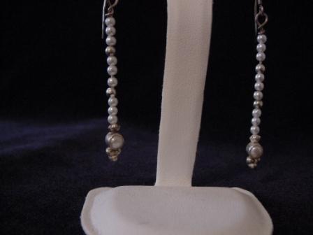 Pearl & Silver Earrings - Item #E006